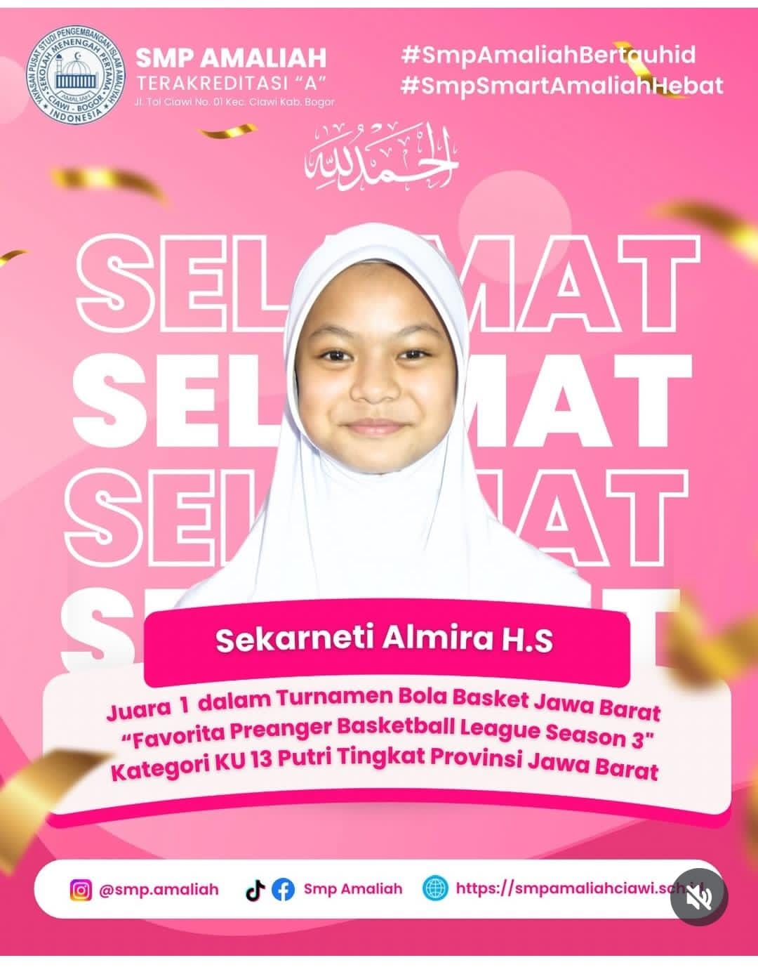 JUARA 1 TURNAMEN BOLA BASKET SE-JAWA BARAT